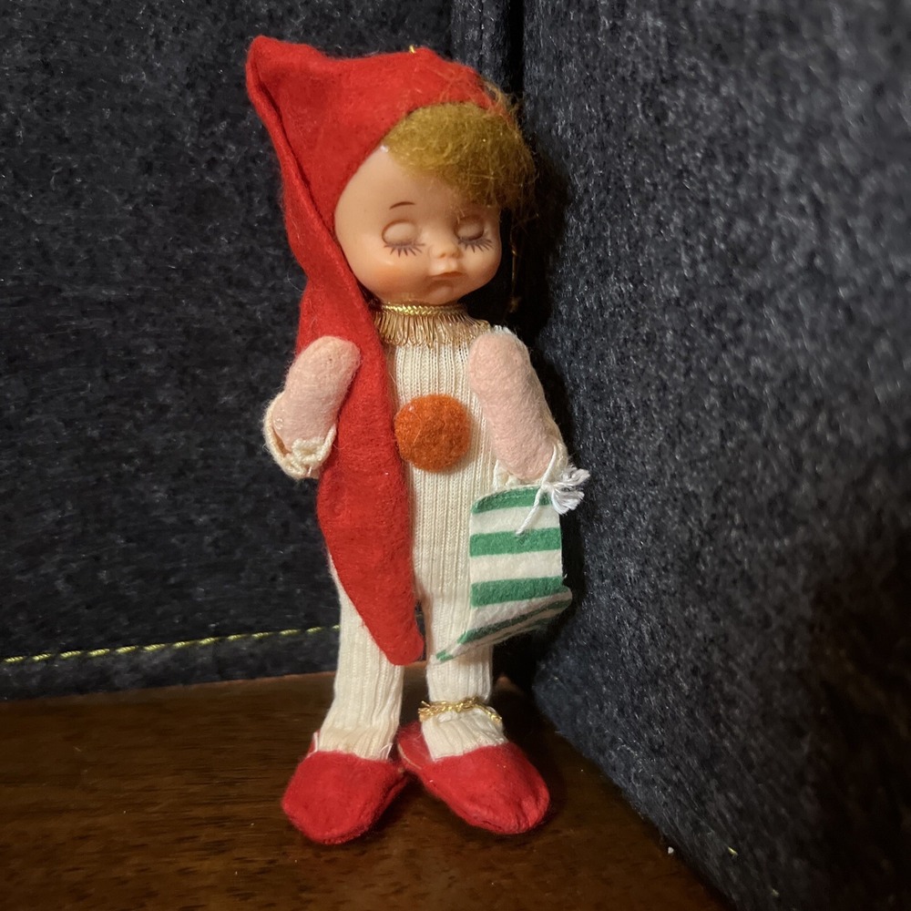Vintage Boy Christmas Ornament Pajamas Sleepy Stocking TKR JESTIA No.‎ 725 Japan
